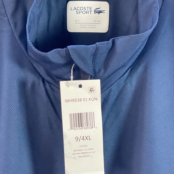 LACOSTE SPORT COLOR BANDS TAFFETA TENNIS TRACKSUIT - Picture 6 of 11